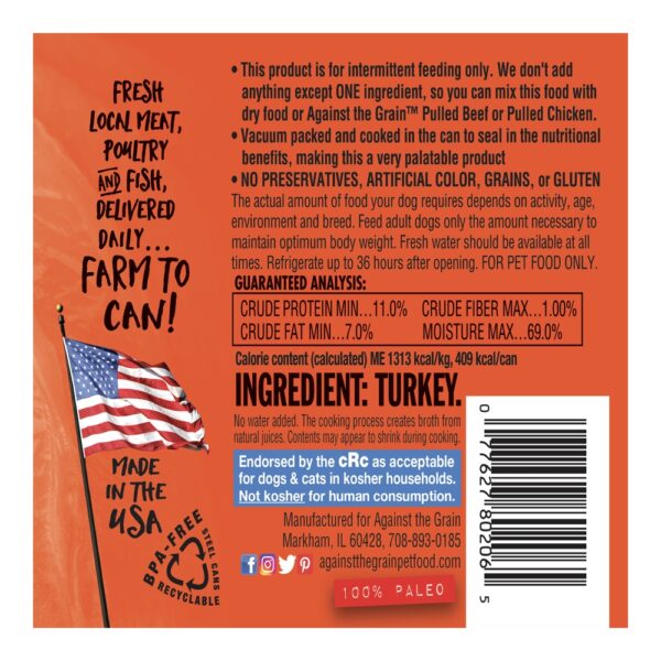 Against the Grain - One Ingredient Turkey - 11oz (case of 12)