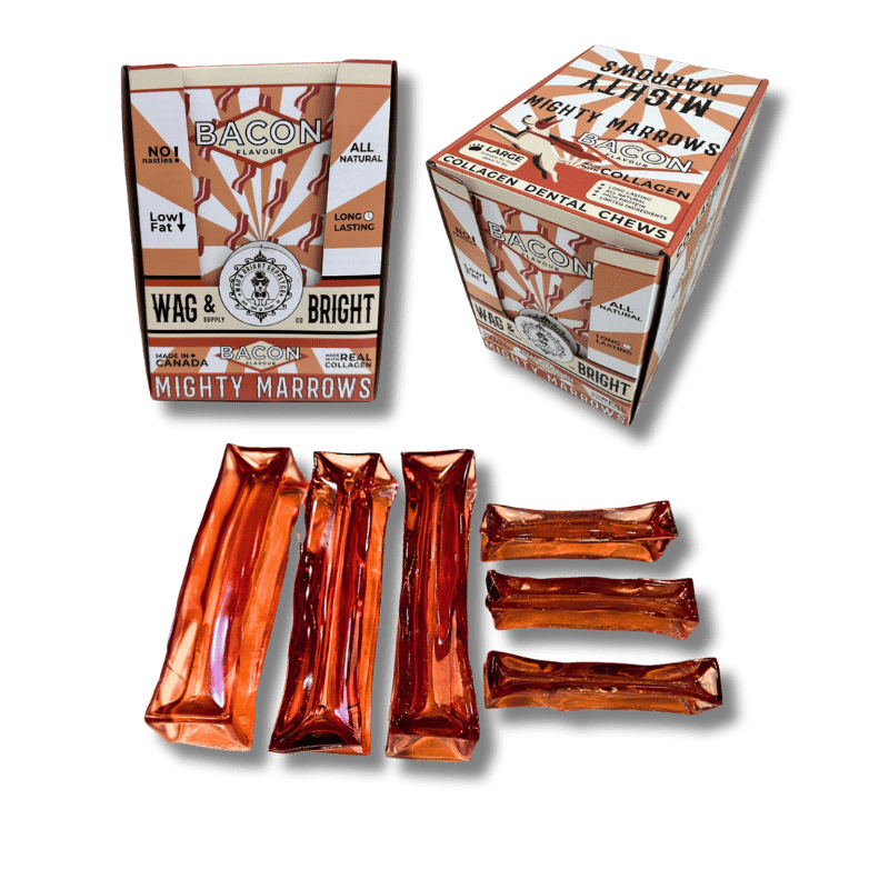 Wag & Bright - Mighty Marrows - Collagen Dental Chews - Bacon