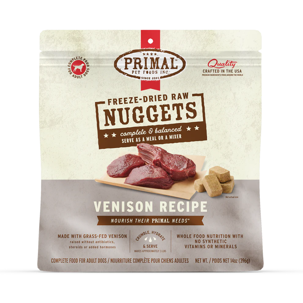 PRIMAL - Canine - Freeze-Dried - Nuggets - Venison