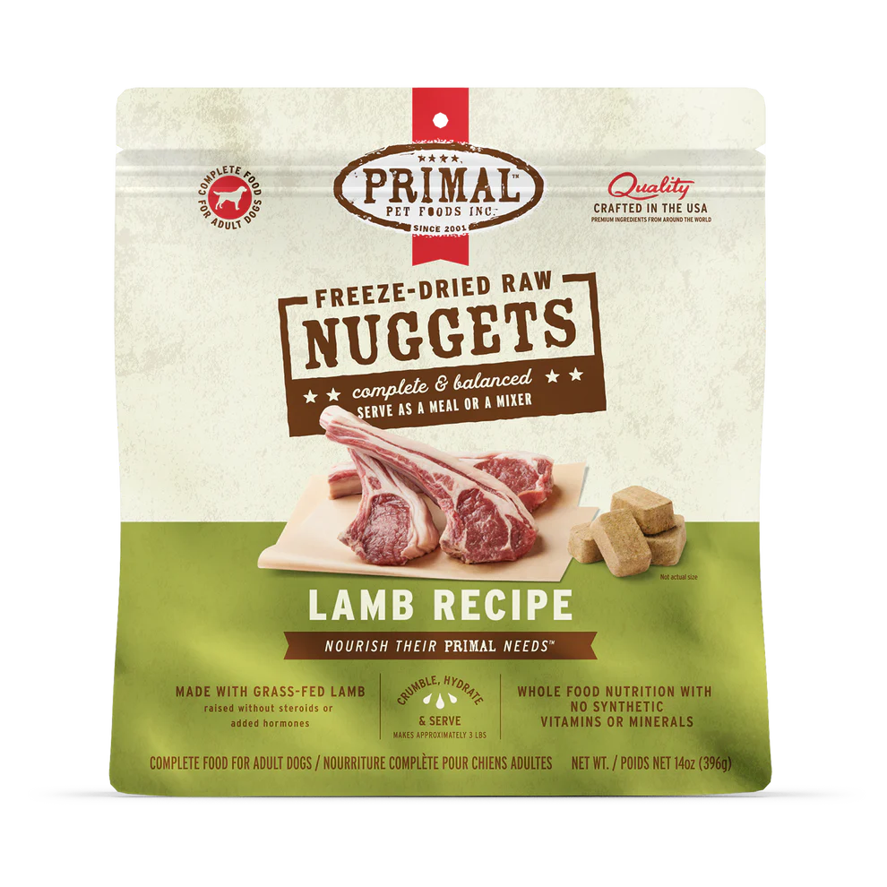 PRIMAL - Canine - Freeze-Dried - Nuggets - Lamb
