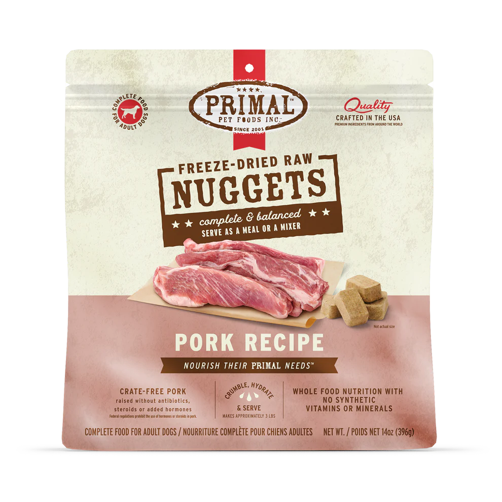 PRIMAL - Canine - Freeze-Dried - Nuggets - Pork