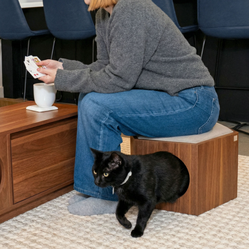 4 Cats & Dogs - Suki - cat stool and shelf