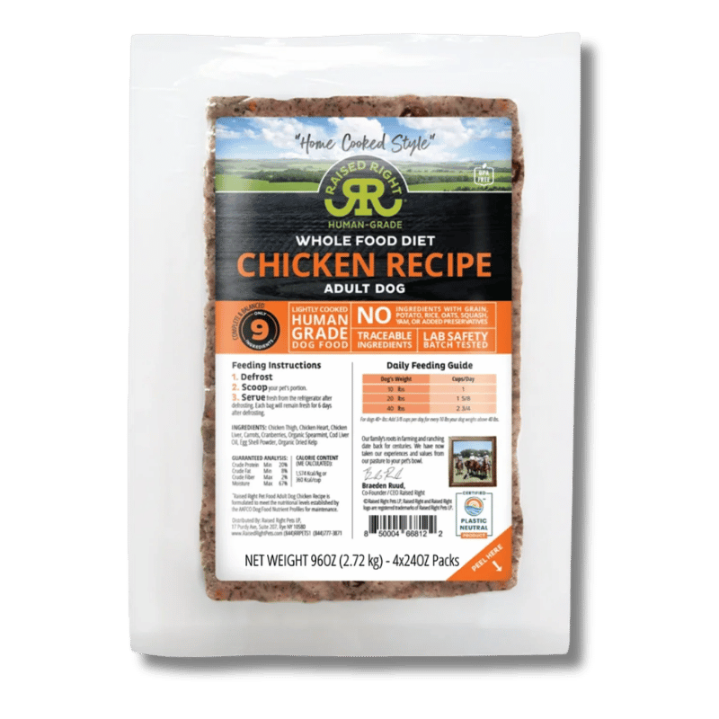 Raised Right - Adult Dog - Frozen - Chicken