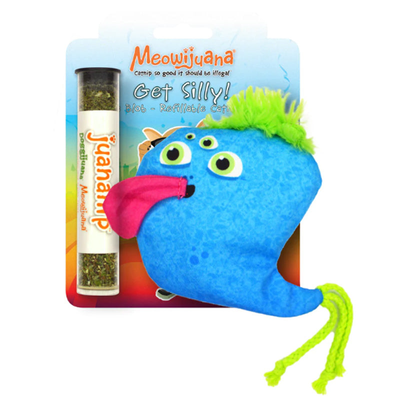 Meowijuana - Catnip - Toy - "Get Silly" - Blue Blob