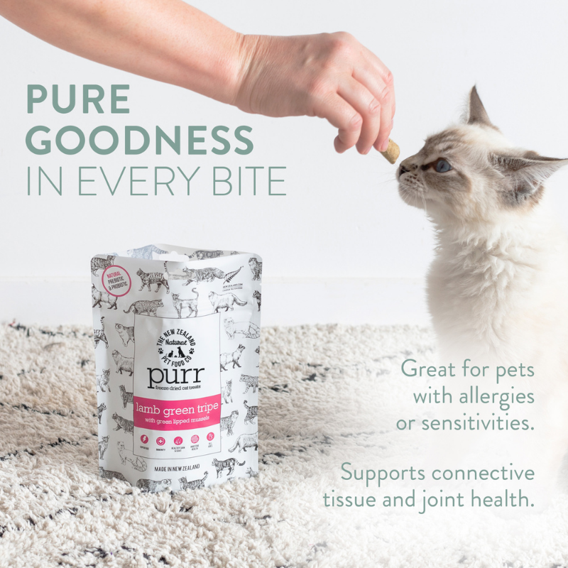 NZ Natural Pet Food Co - Freeze Dried - Treats - Purr - Lamb Green Tripe 40g