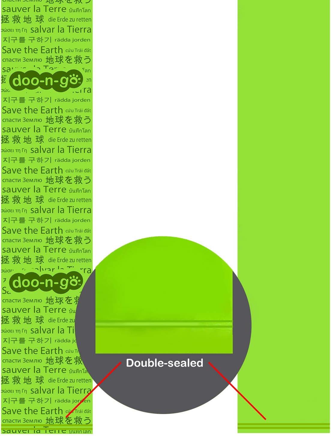 Doo-n-Go - Dog - Refill Bag Oxo-biodegradable LARGE -10x12 - Green - VALUE PACK