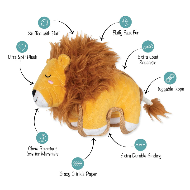 Fringe Studio - Dog - Toy - Durable - Mane-ly Just Roaring
