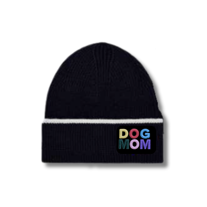 HatPhile - Knit Toque - Reflective - Dog Mom - Black