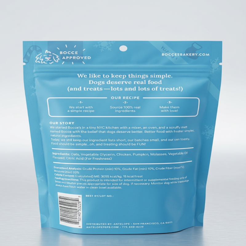 Bocce's Bakery - Soft & Chewy - Reindeer Tracks - 6oz