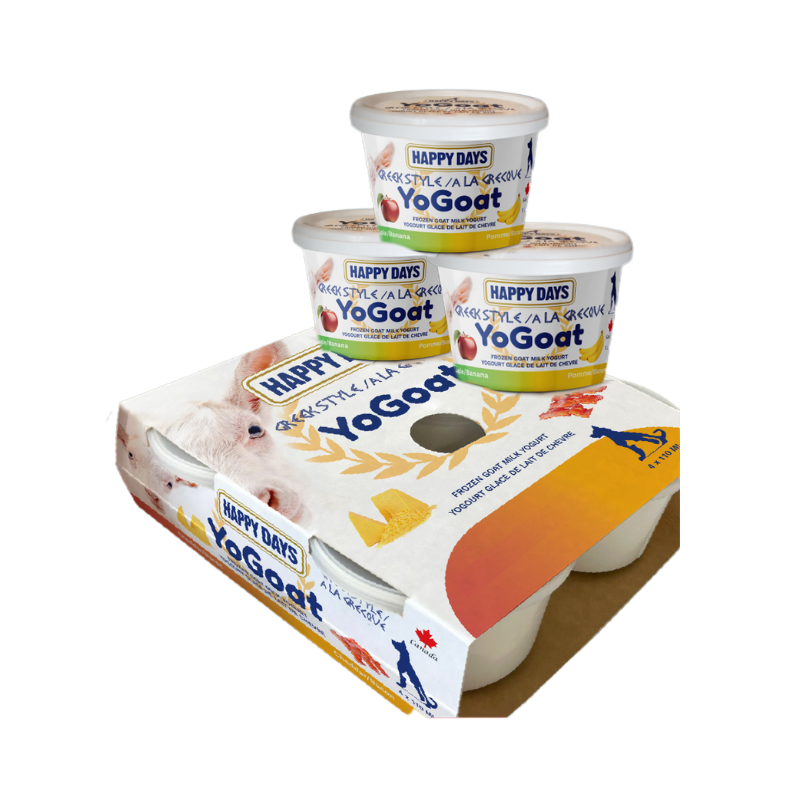 Happy Days - YoGoat Goat Milk Yogurt Apple/Banana - Pack of 4 x 110ml