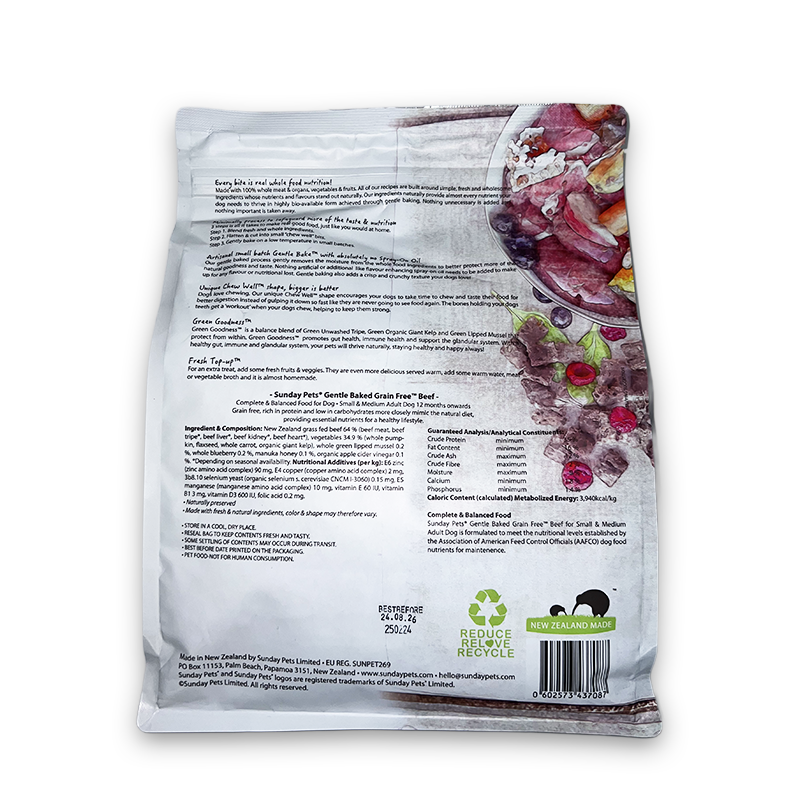 Sunday Pets - Dog - Gently Baked - GF - Beef with Tripe