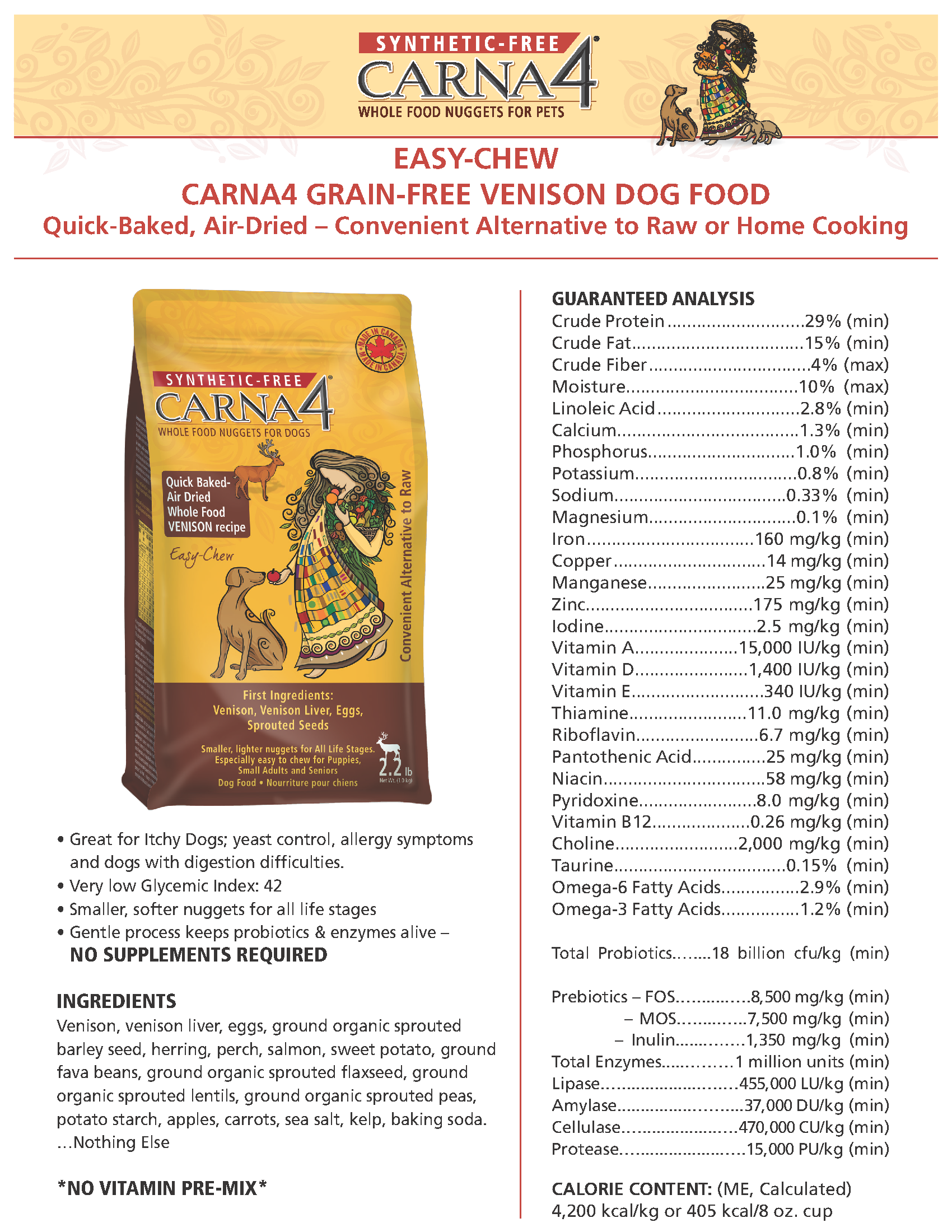 Carna4 - Dog - Venison Formula - Easy Chew