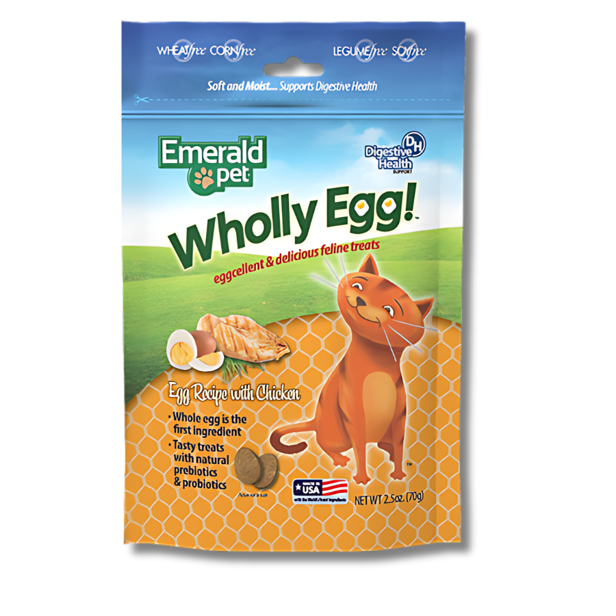 Emerald Pet - Cat - Treat - Wholly - Egg - Chicken - 2.5oz