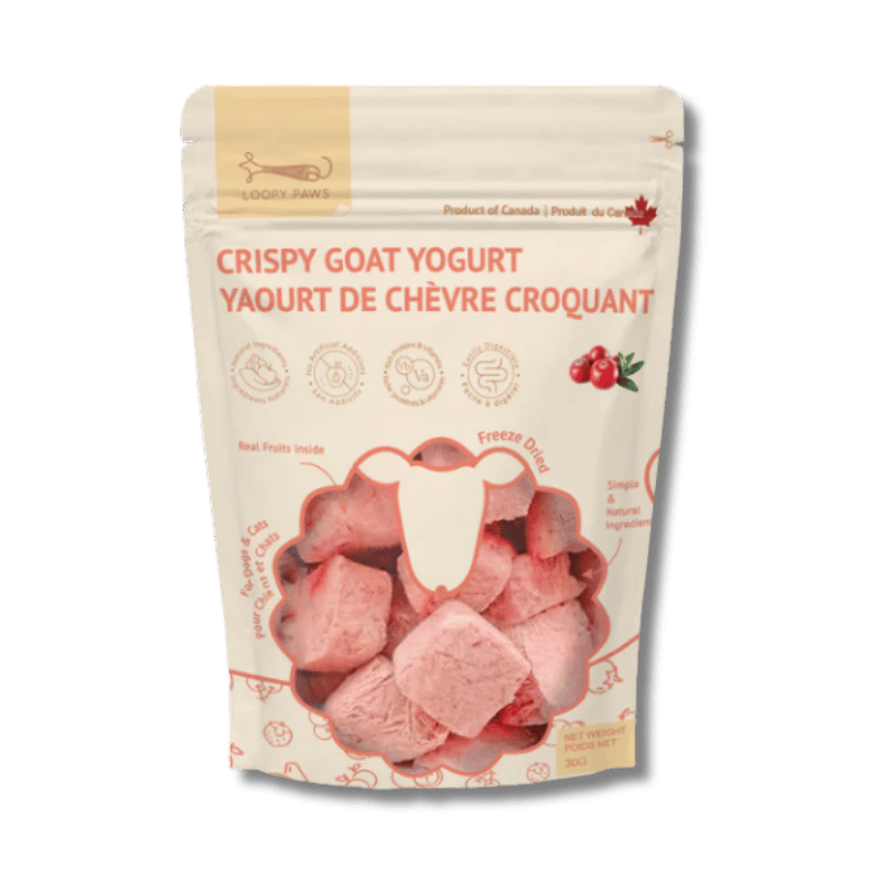 Loopy Paws - Treats - Freeze-Dried - Goat Yogurt Chunks - Cranberry - 30g