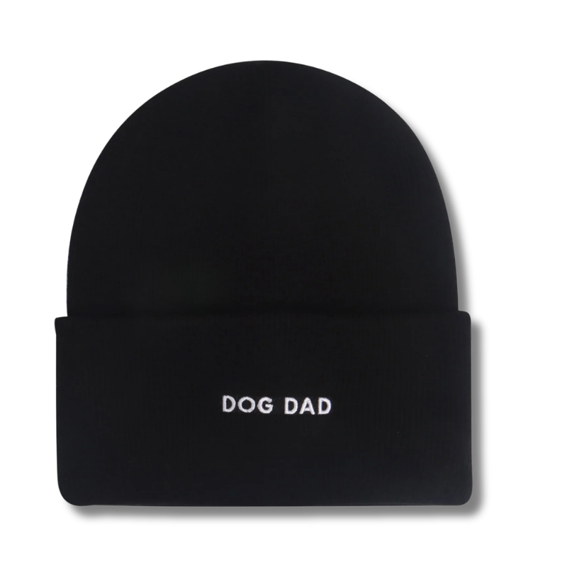 HatPhile - Knit Toque - Dog Dad - Black