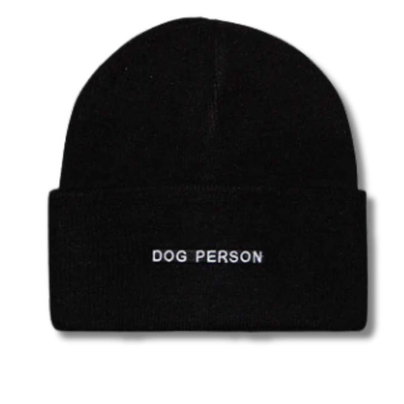 HatPhile - Knit Toque - Dog Person - Black
