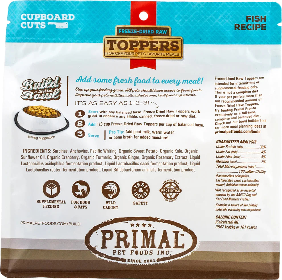 PRIMAL - Topper - Freeze-Dried - Cupboard Cuts - Fish