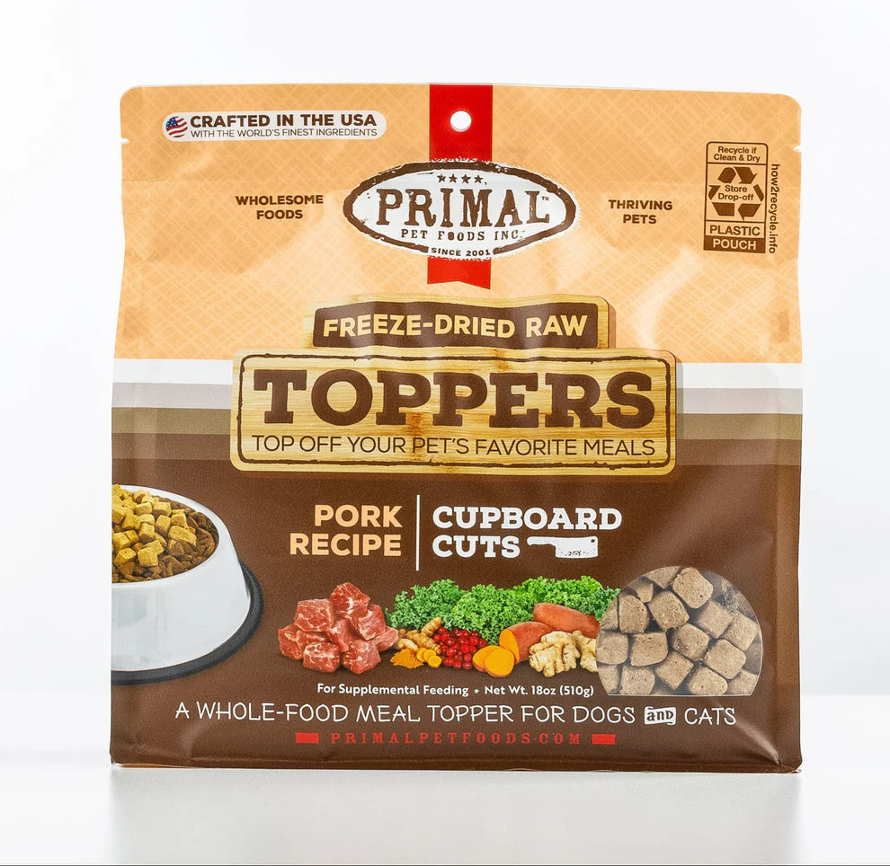 PRIMAL - Topper - Freeze-Dried - Cupboard Cuts - Pork