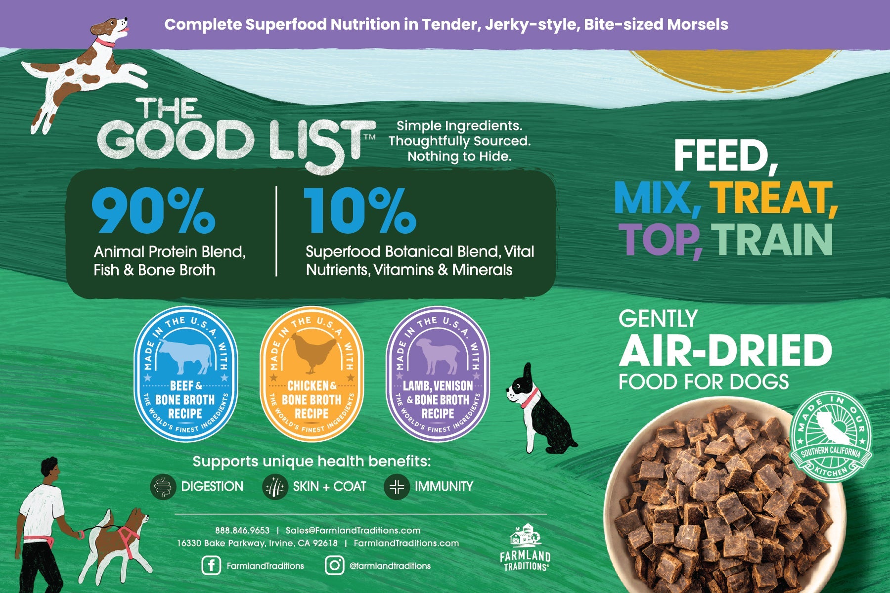 Farmland Traditions - Dog - Air-Dried - The Good List - Superfood - Lamb & Venison