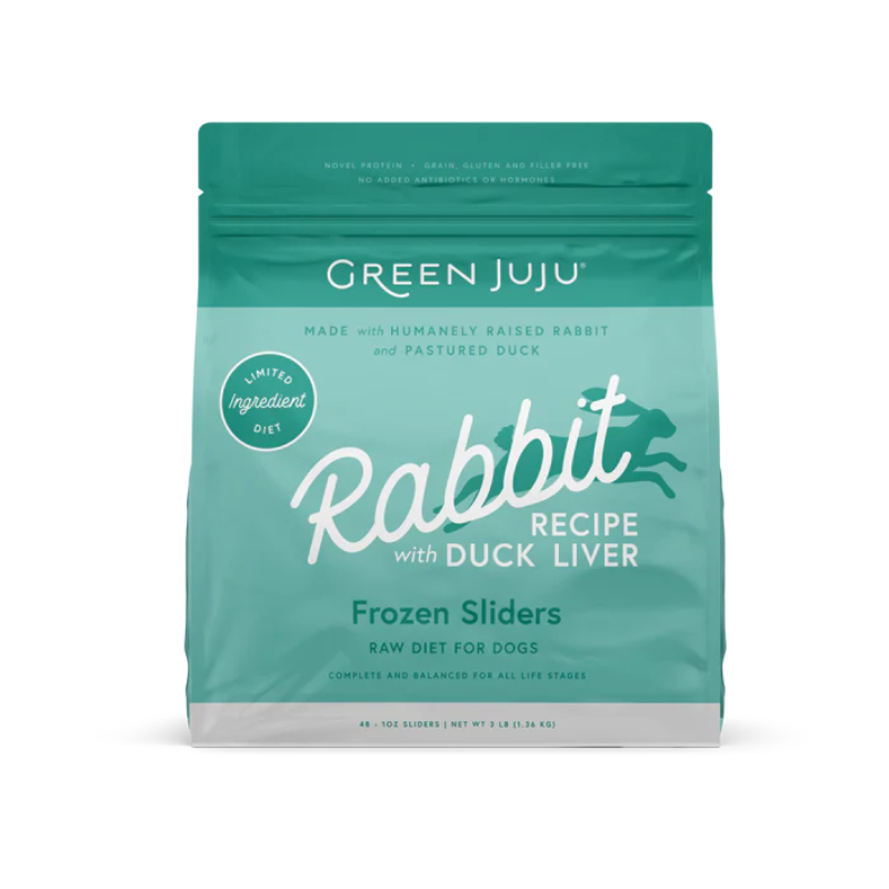 Green Juju - Rabbit Recipe Frozen Sliders 3 lb