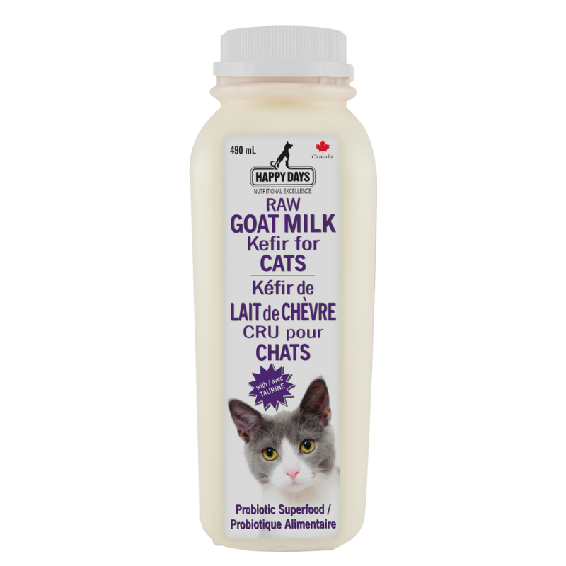 Happy Days - Raw Goat MIlk Kefir for CATS with Taurine - 490ml