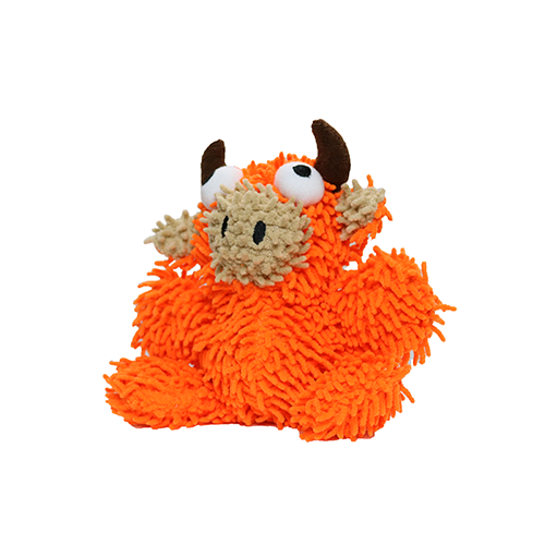 Tuffy Toys - Mighty Microfiber Ball - Bull - Orange