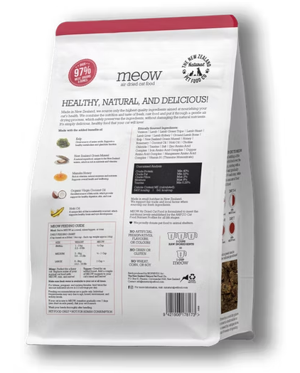 NZ Natural Pet Food Co - Air Dried - Food - Meow - Venison 100g