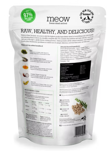 NZ Natural Pet Food Co - Freeze Dried - Food - Meow - Duck