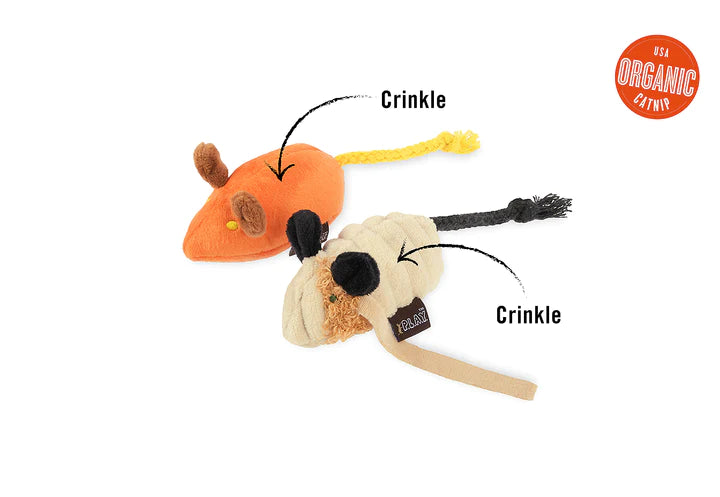 PLAY - Catnip - Toy - Feline Frenzy - Halloween - Menacing Mice (Set of 2)