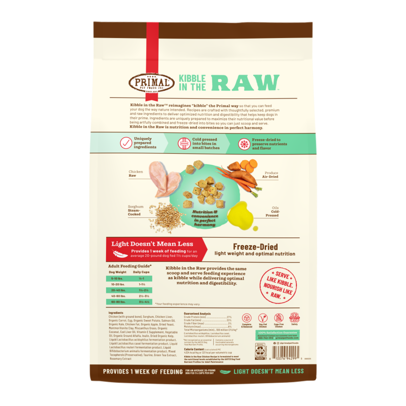 PRIMAL - Canine - Kibble in the Raw - Chicken