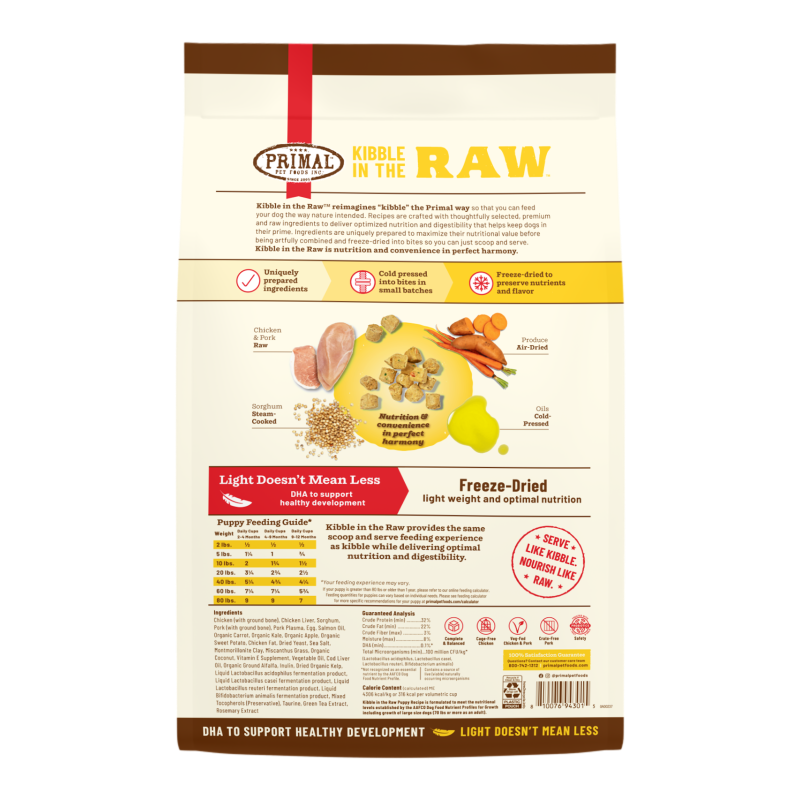 PRIMAL - Canine - Kibble in the Raw - Chicken - PUPPY