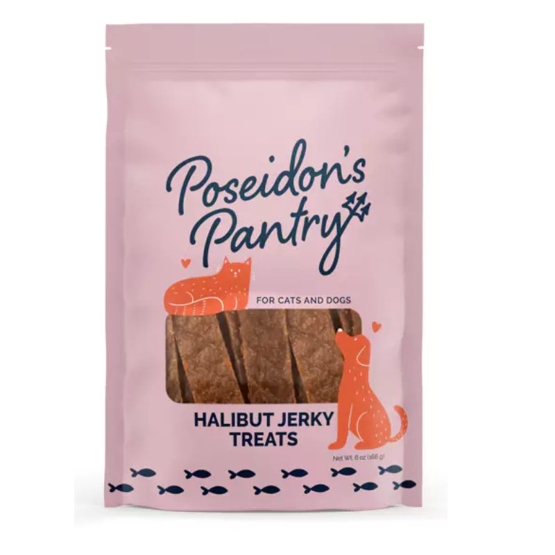 Poseidon’s Pantry Halibut Jerky Treats – 3 oz