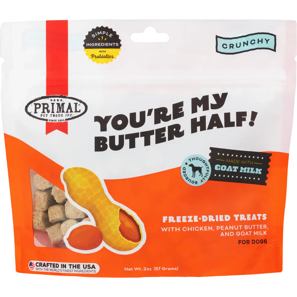 PRIMAL - Canine - Treats - You're My Butter Half - Chicken & Peanut Butter with Goat Milk