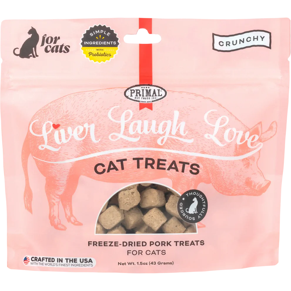 PRIMAL - Feline - Treats - Liver, Laugh, Love - Simply Pork