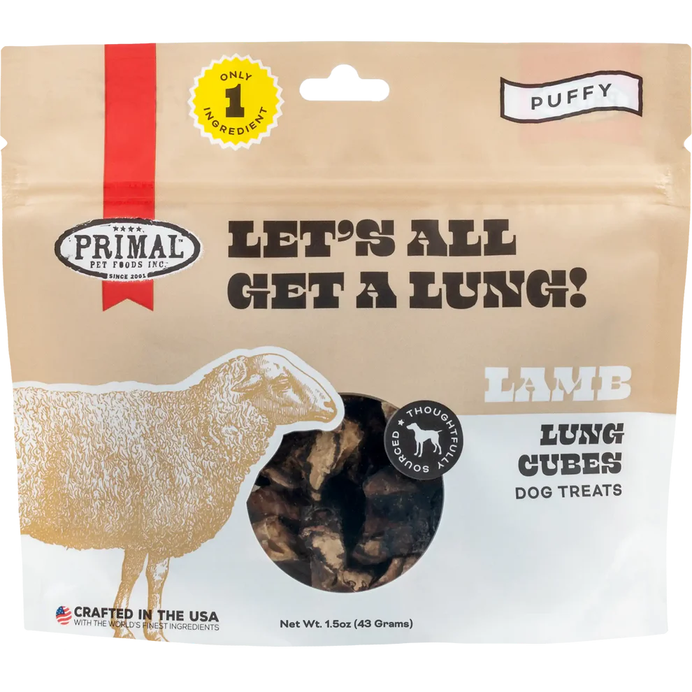 PRIMAL - Canine - Treats - Let's All Get A Lung - Lamb