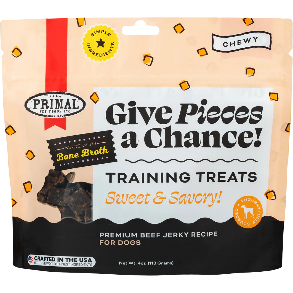 PRIMAL - Canine - Treats - Give Pieces A Chance - Beef with Broth