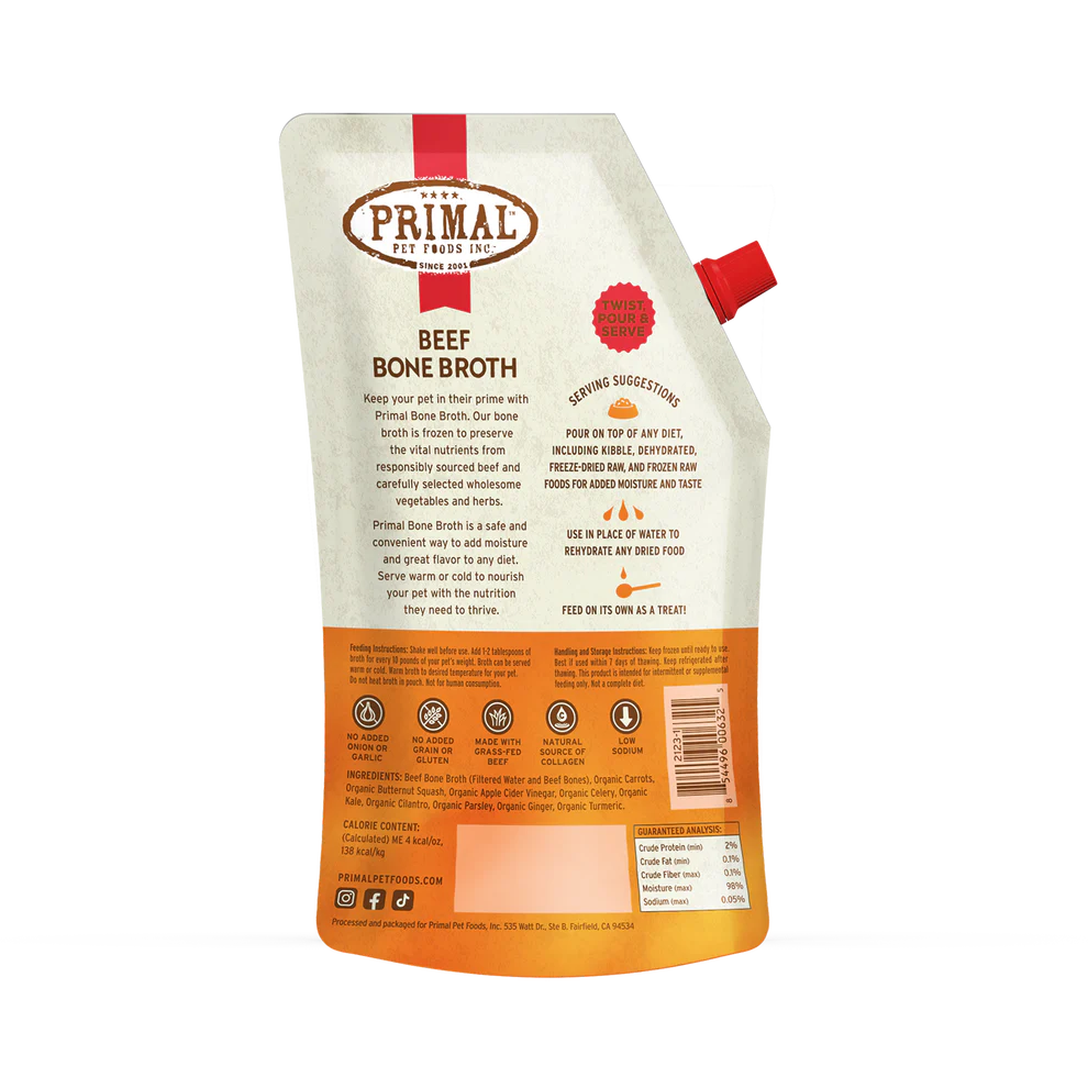 PRIMAL - Bone Broth - Beef - Case/4 - 20 oz