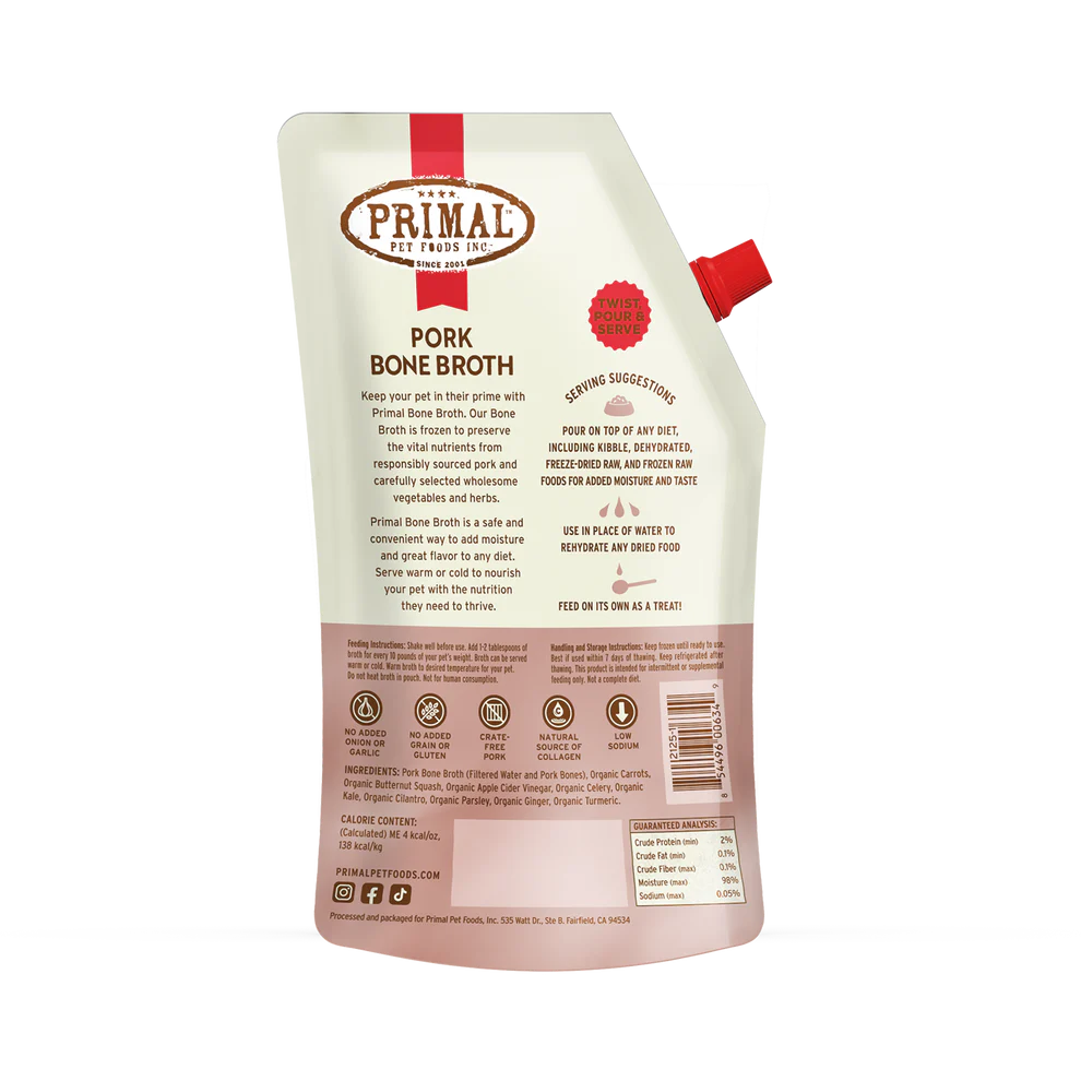 PRIMAL - Bone Broth - Pork - Case/4 - 20 oz