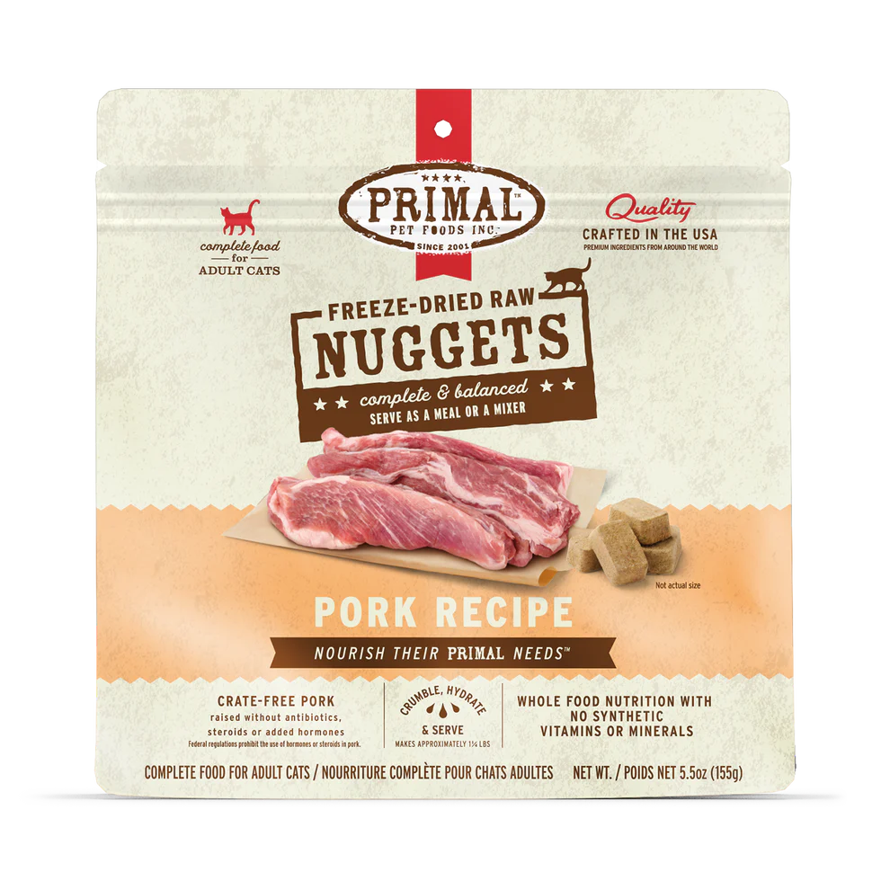 PRIMAL - Feline - Freeze-Dried - Nuggets - Pork