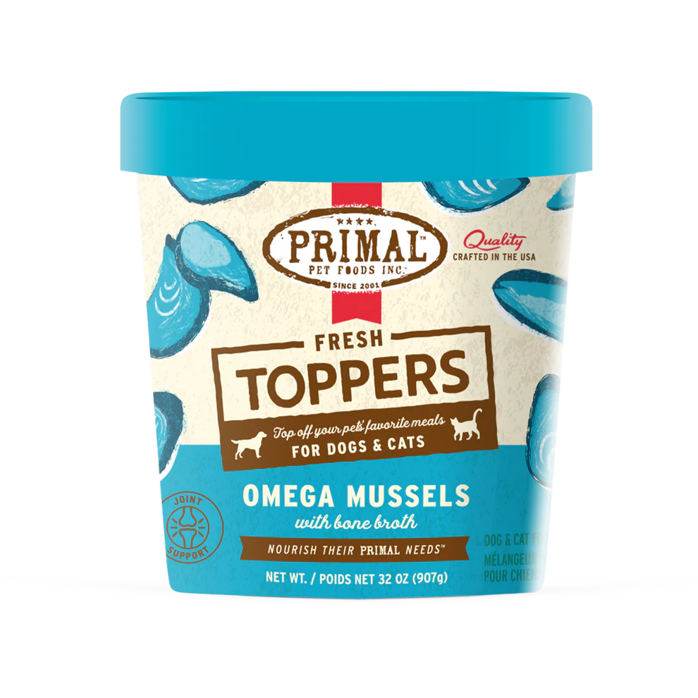 Primal - Topper - Frozen - Omega Mussels