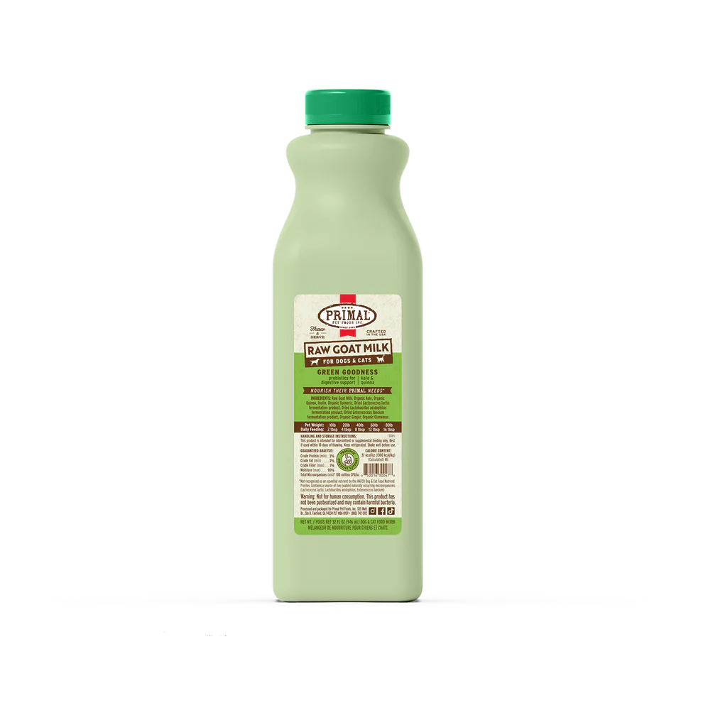 PRIMAL - Raw Goats Milk - Green Goodness 32oz