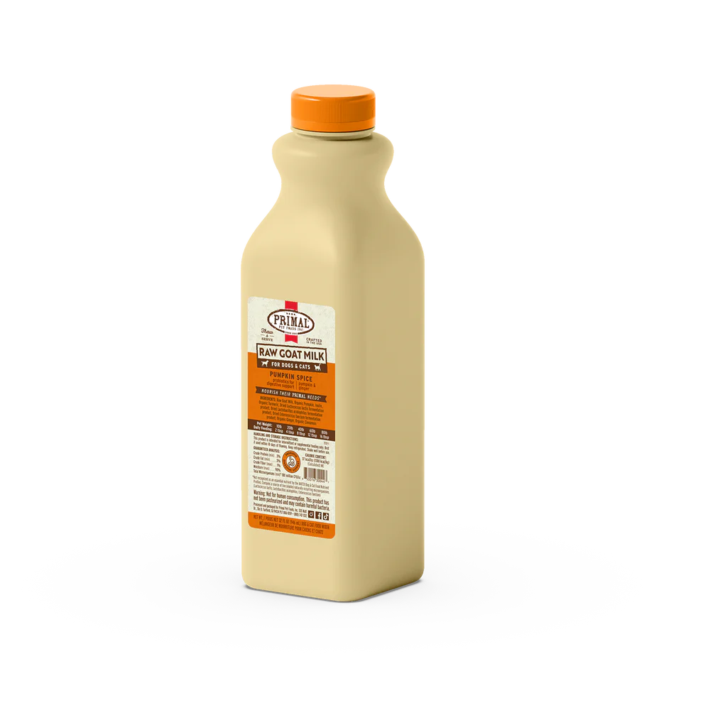 PRIMAL - Raw Goats Milk - Pumpkin Spice 32oz (Apr Expiry)