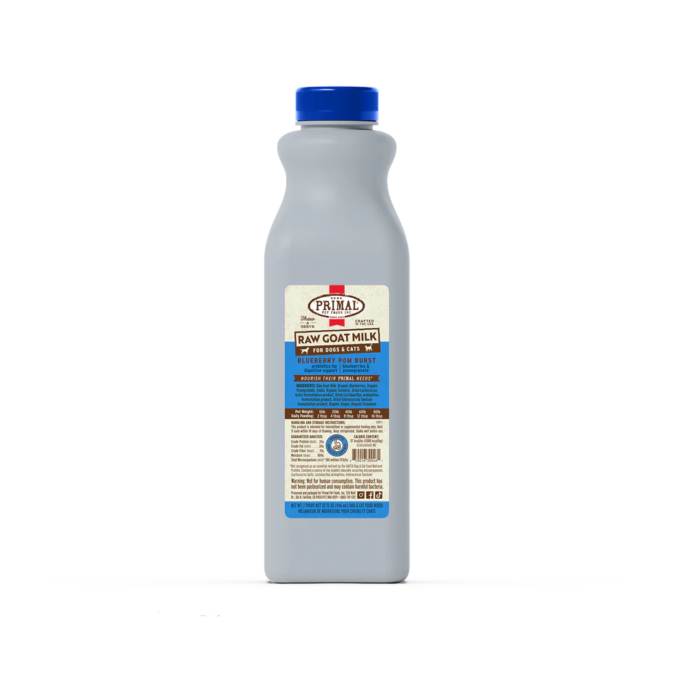PRIMAL - Raw Goats Milk - Blueberry Pom Burst 32oz