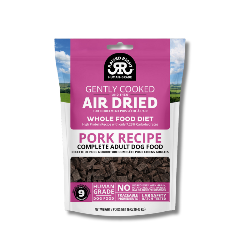 Raised Right - Adult Dog - Air-Dried - Pork - 16oz