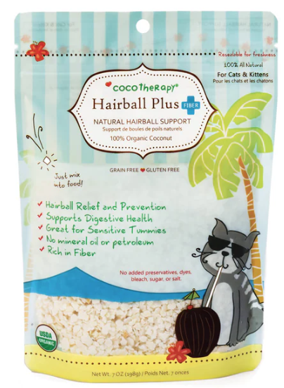 CocoTherapy - Hairball Plus Fiber for Cats – 7 oz pouch