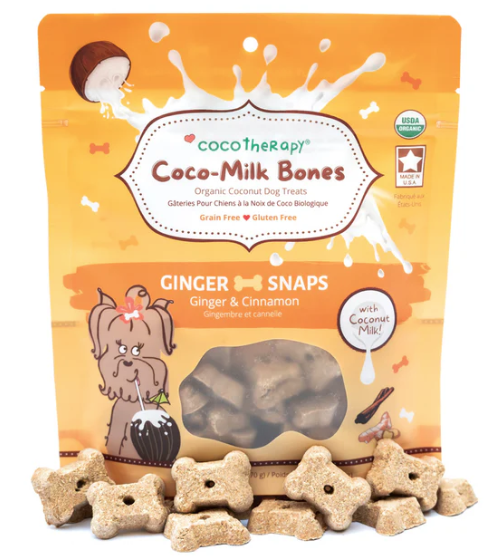 CocoTherapy - Coco-Milk Bones - Ginger Snaps, 6 oz