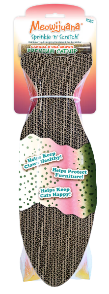 Meowijuana - Catnip - Toy - Scratcher - " Sprinkle 'n' Scratch" - Fish