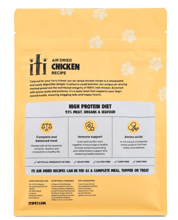 iTi - Dog - Air-Dried - Chicken - Pouches - 200g - Individuals