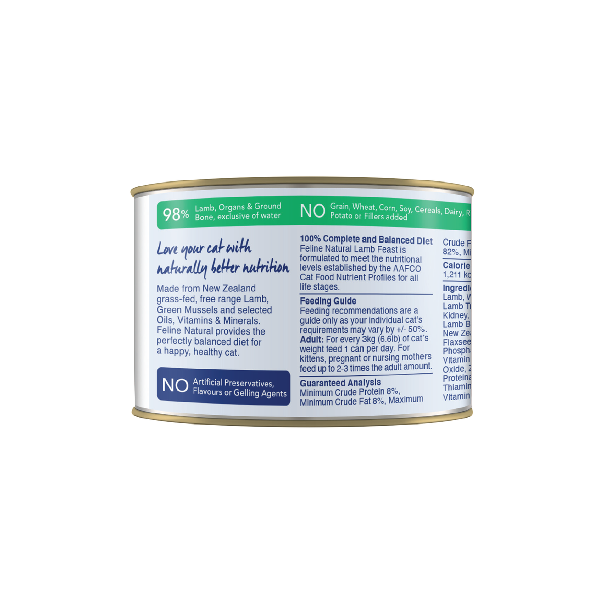 Feline Natural - Canned - Lamb Feast
