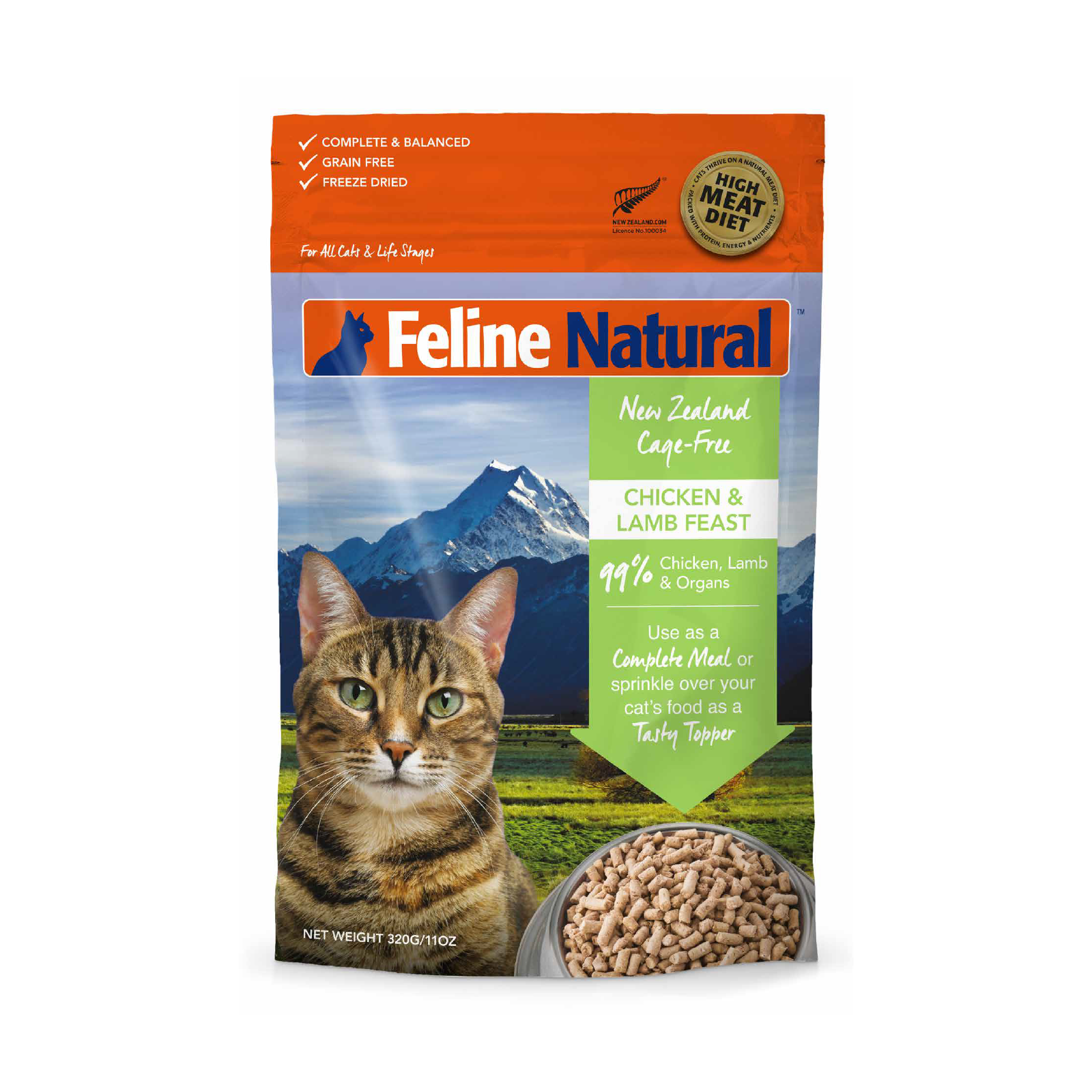 Feline Natural - Freeze-Dried - Chicken & Lamb Feast